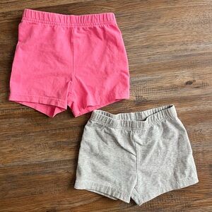 Carter's Toddler 2-Pack Tumbling Shorts - Pink and Grey - 4T